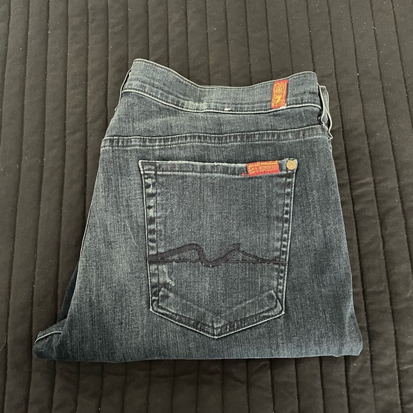 7 For All Mankind Denim - 7 For All Mankind Josefina Skinny Boyfriend Jeans - Dark Blue